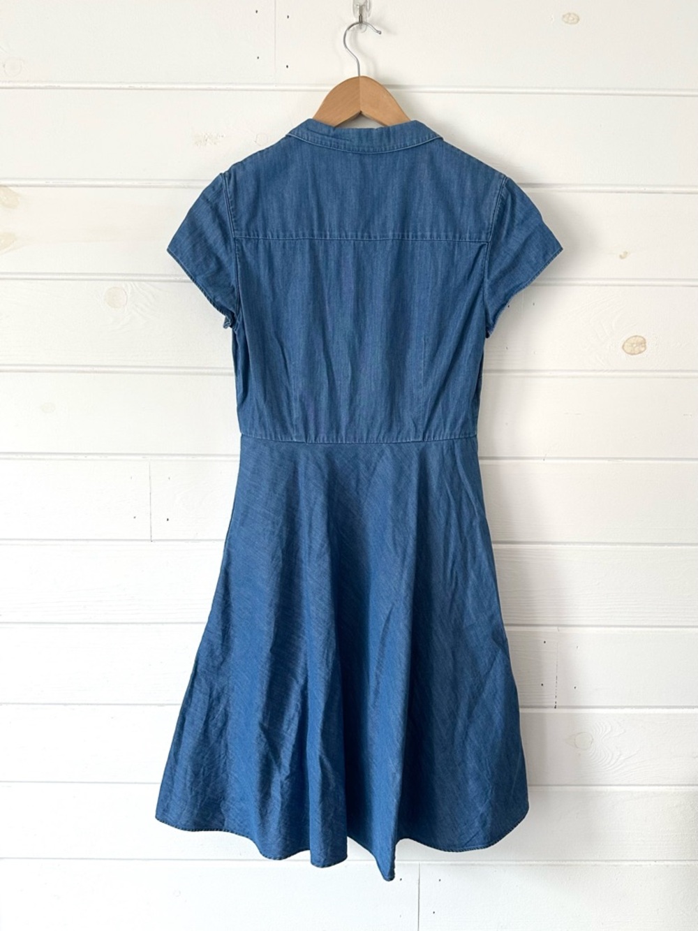 Boden Sophia Knee Length Collared Button Down Denim Shirt Dress Size 6 - Picture 4 of 5
